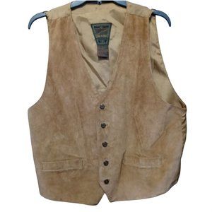 Dual Control M Suede Vest Brown Leather Vintage 1980s